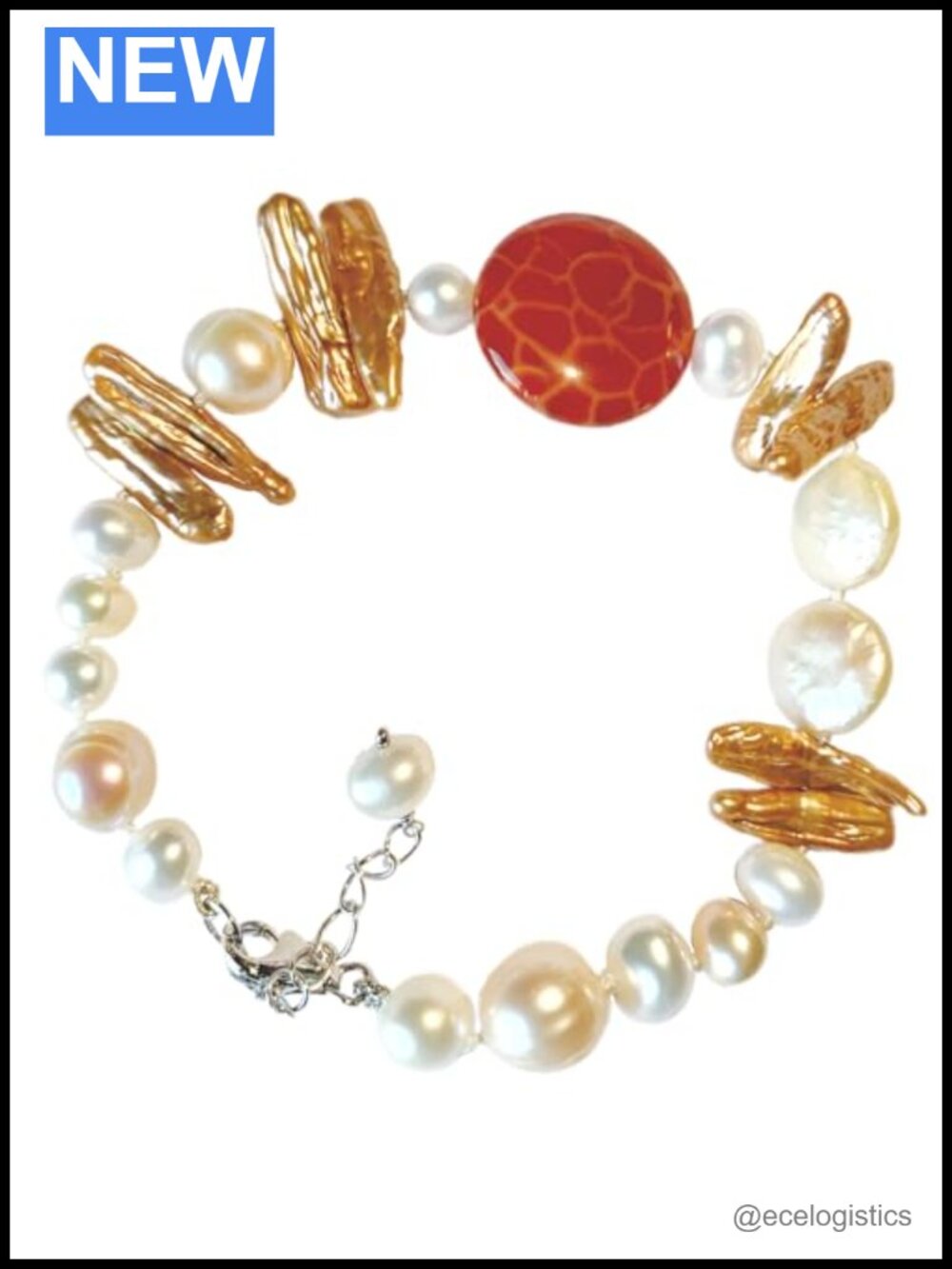 Freshwater Pearl Bracelet Adjustable Layered Women's Summer Beach Jewelry Gift